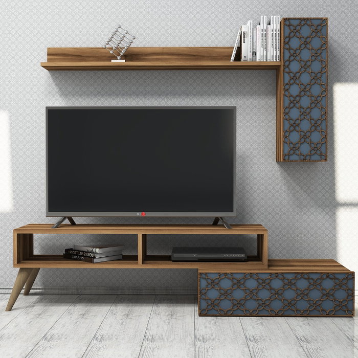 Hanah Home Planet Mueble de TV Nogal y Calcedonia Hanah Home Planet Mueble de TV Nogal y Calcedonia